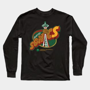 Sonics Basket Seattle Long Sleeve T-Shirt